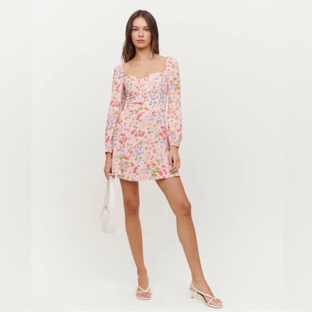 Reformation Pink Floral Dress